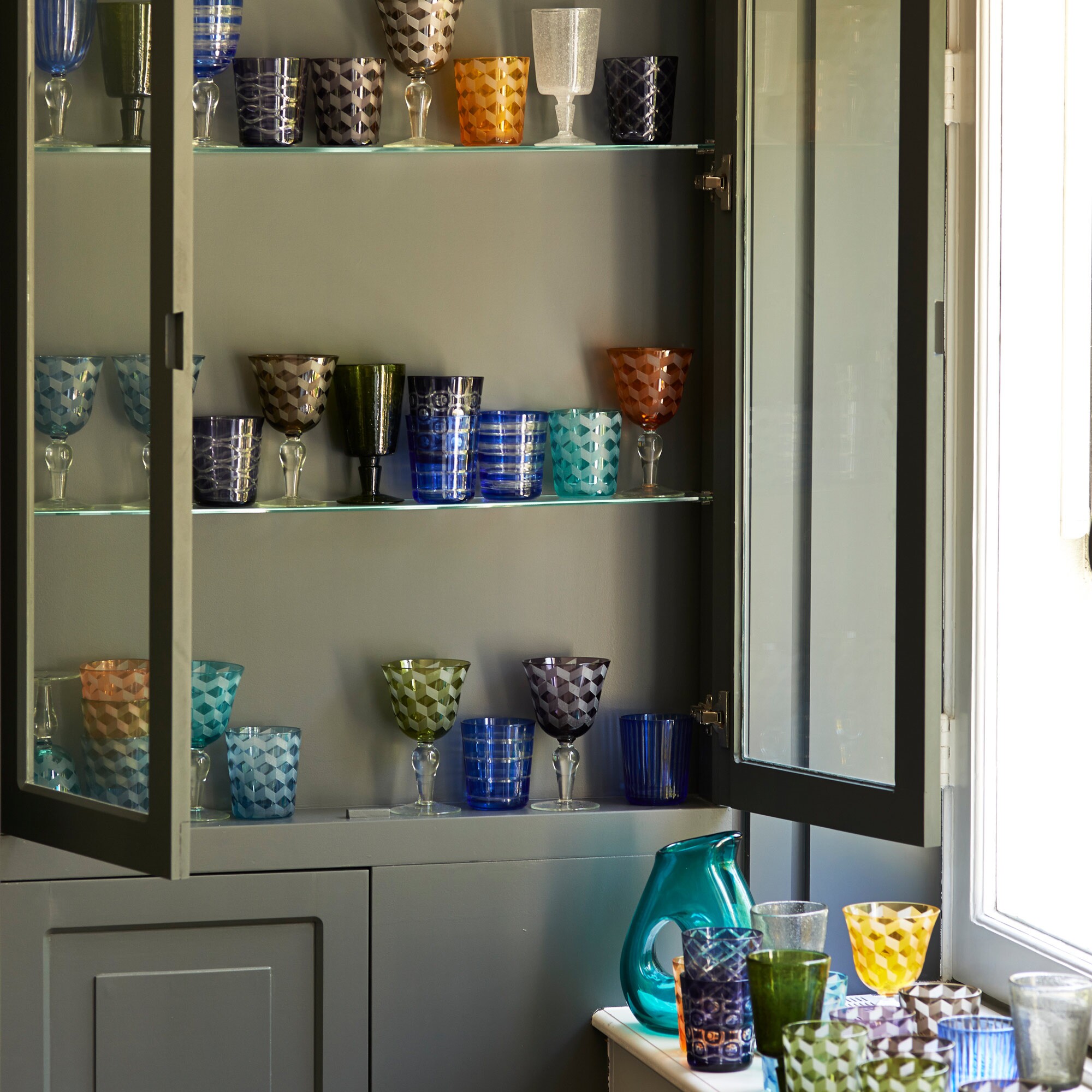 Blocks Glass Set of 6