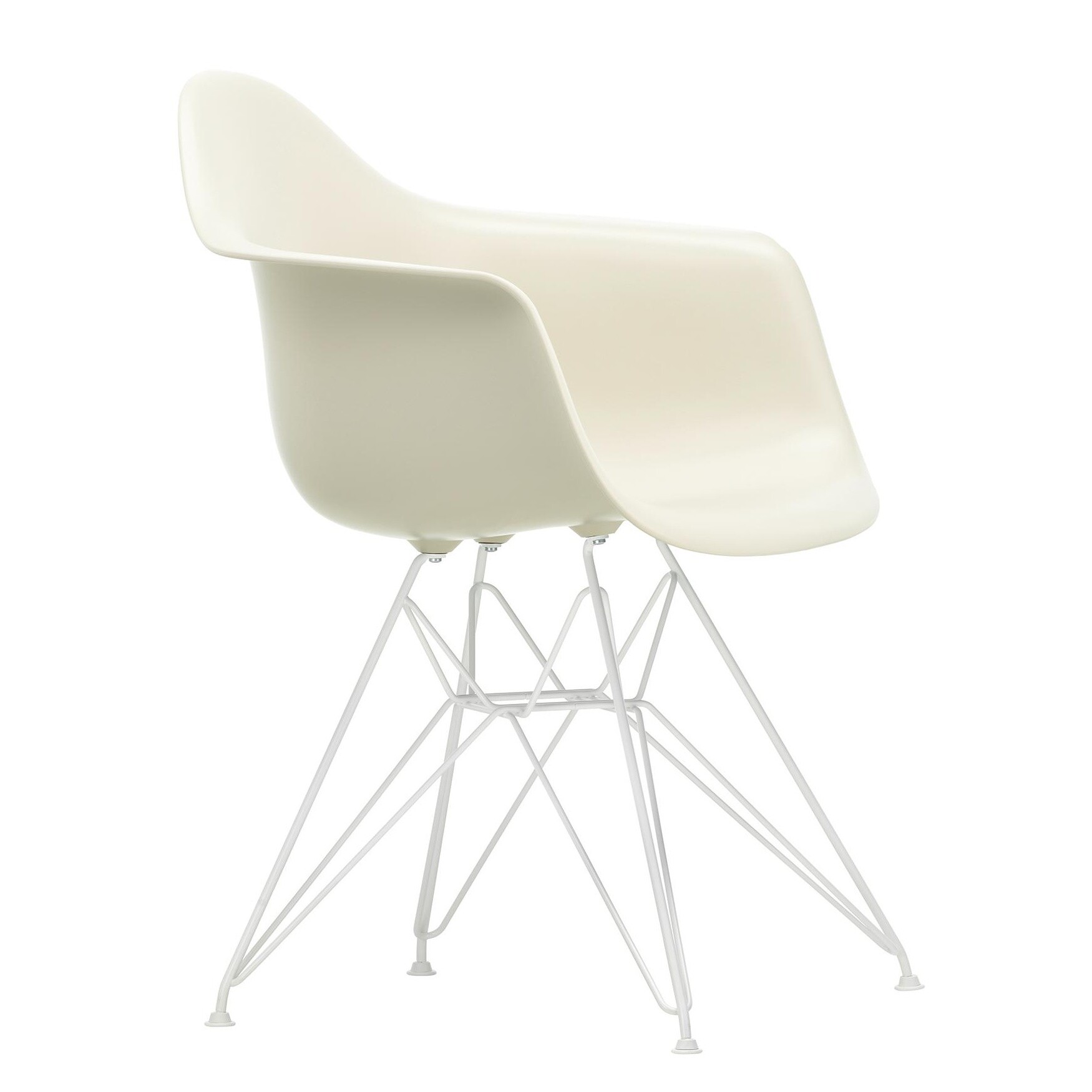 Eames Plastic Armchair DAR RE White Base