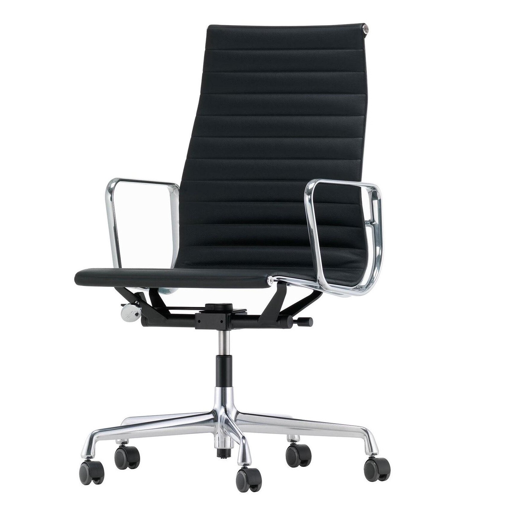 EA 119 Aluminium Chair Leather Polished Base