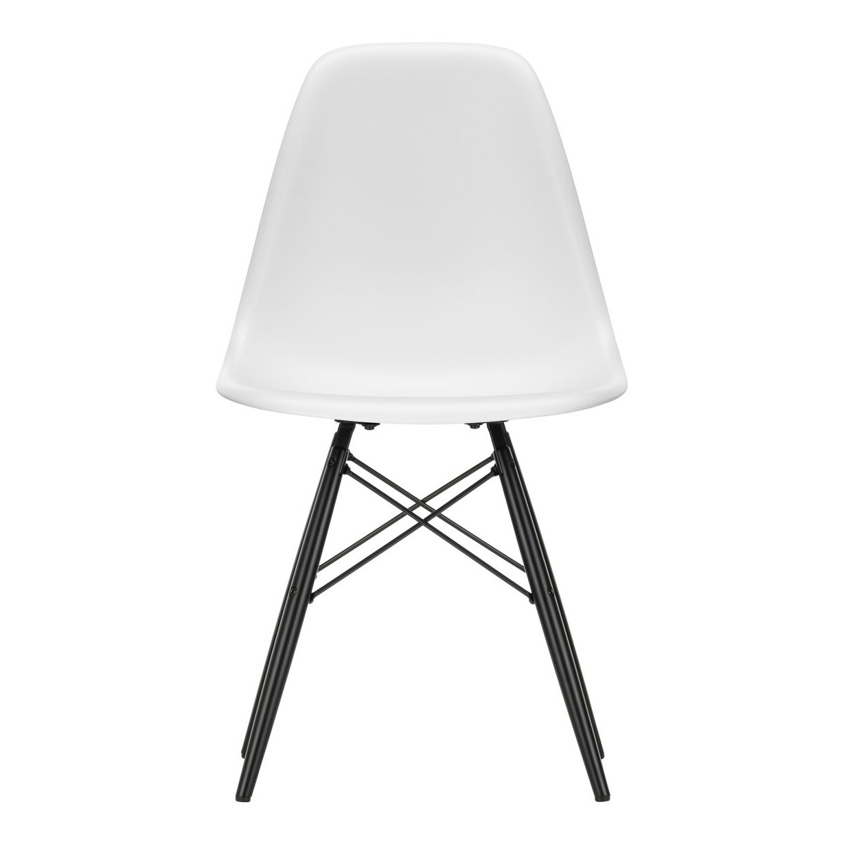 Eames Plastic Side Chair DSW RE Black Maple Base