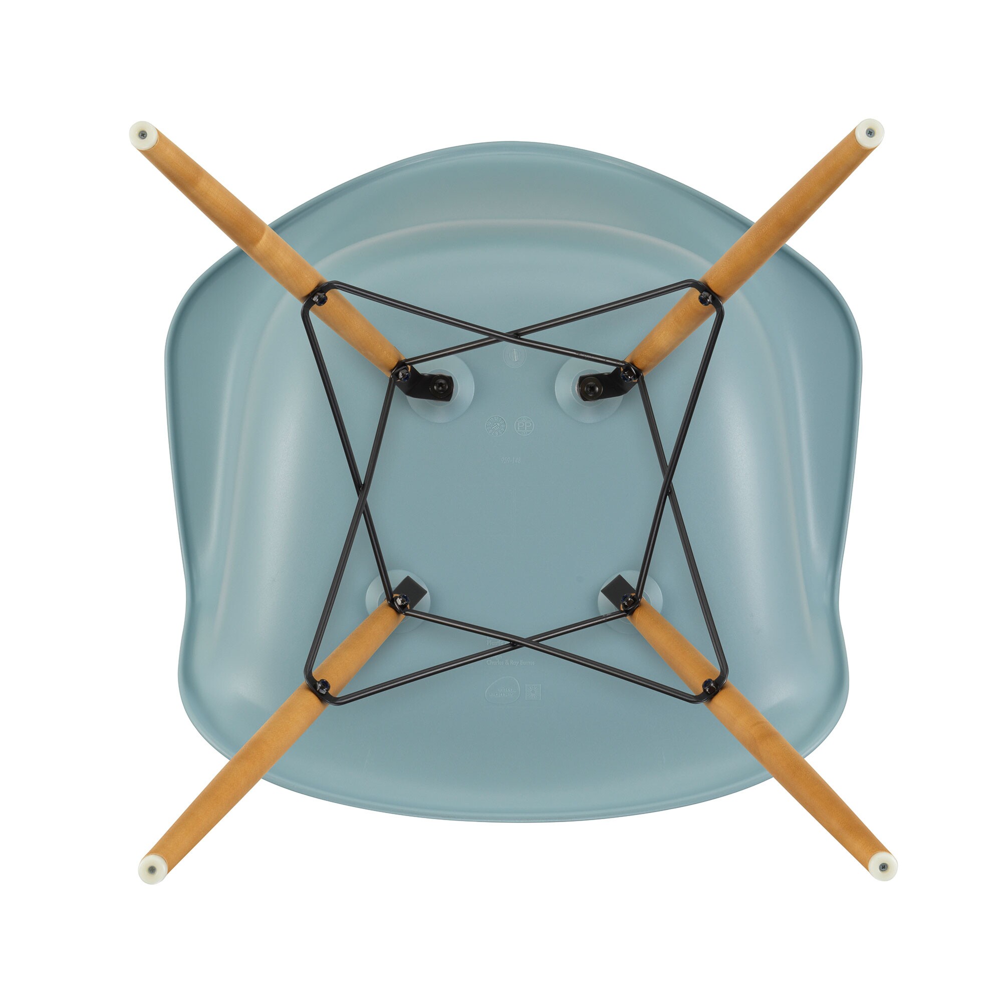 Eames Plastic Armchair DAW RE Golden Maple Base