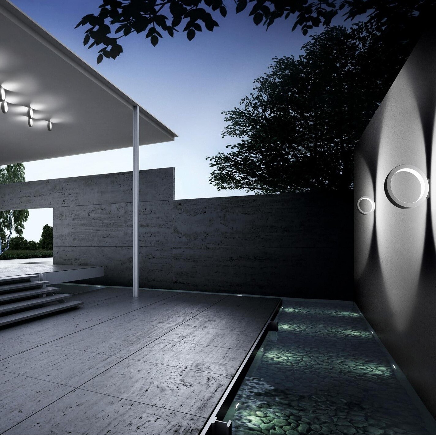 Assolo Outdoor LED Wall Lamp / Ceiling Lamp