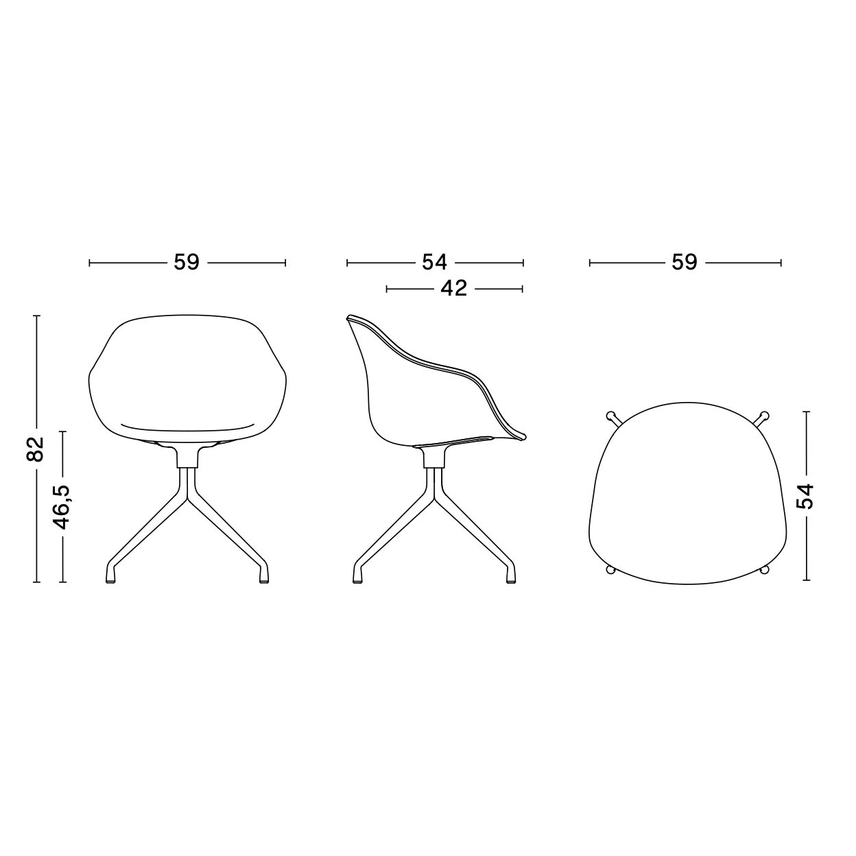 About a Chair AAC 221 Swivel Chair Black Base