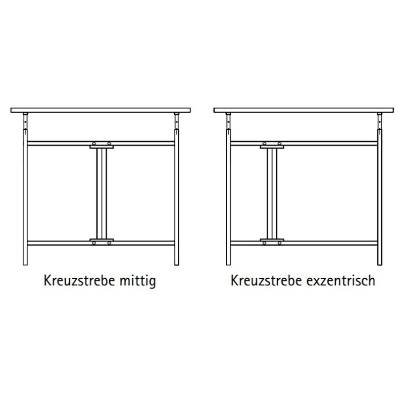 Eiermann 2 Table 160x90x66cm Eccentric Frame 100x66cm