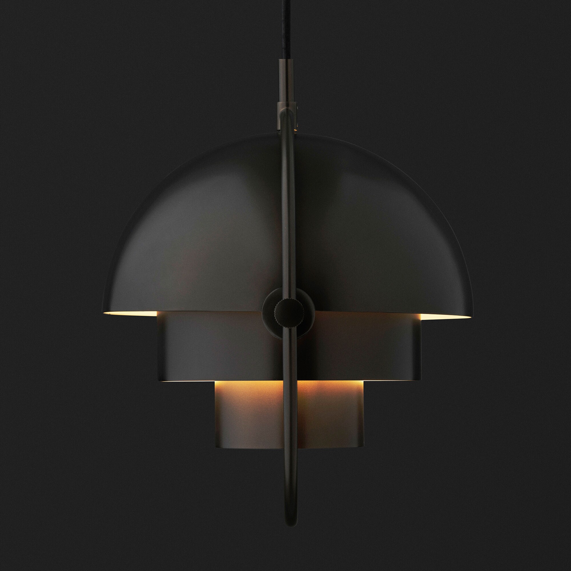 Multi-Lite Suspension Lamp Ø36cm Frame Black Brass
