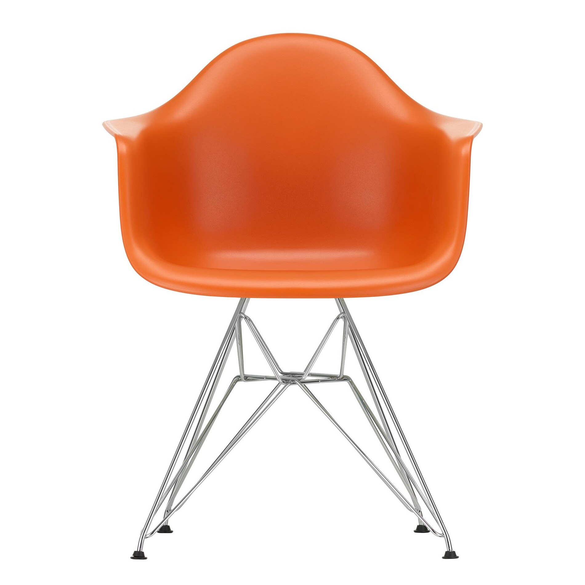 Eames Plastic Armchair DAR RE Chromed Base