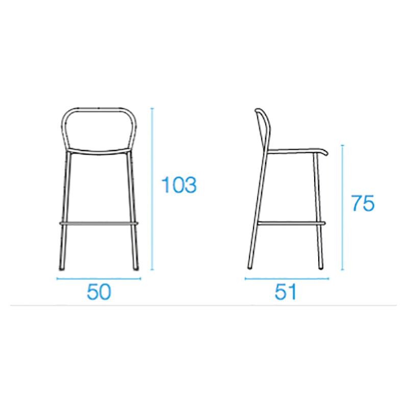 Darwin Outdoor Bar Stool 75cm