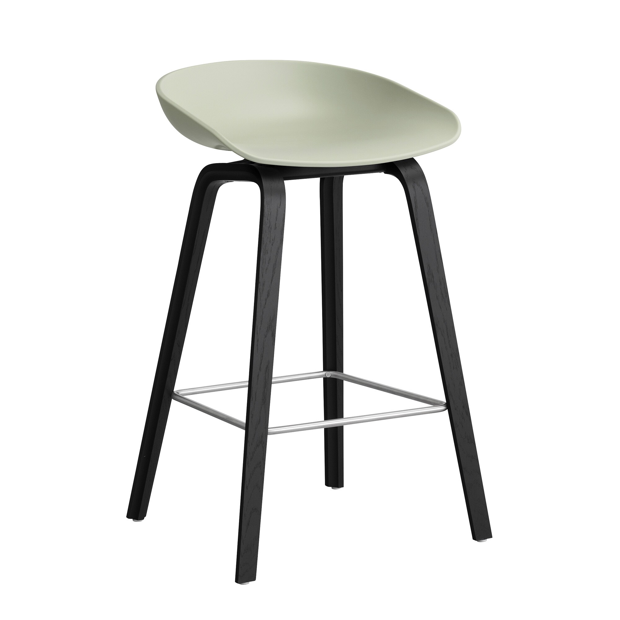 AAS 32 2.0 Bar Stool Low Black Lacquered Oak