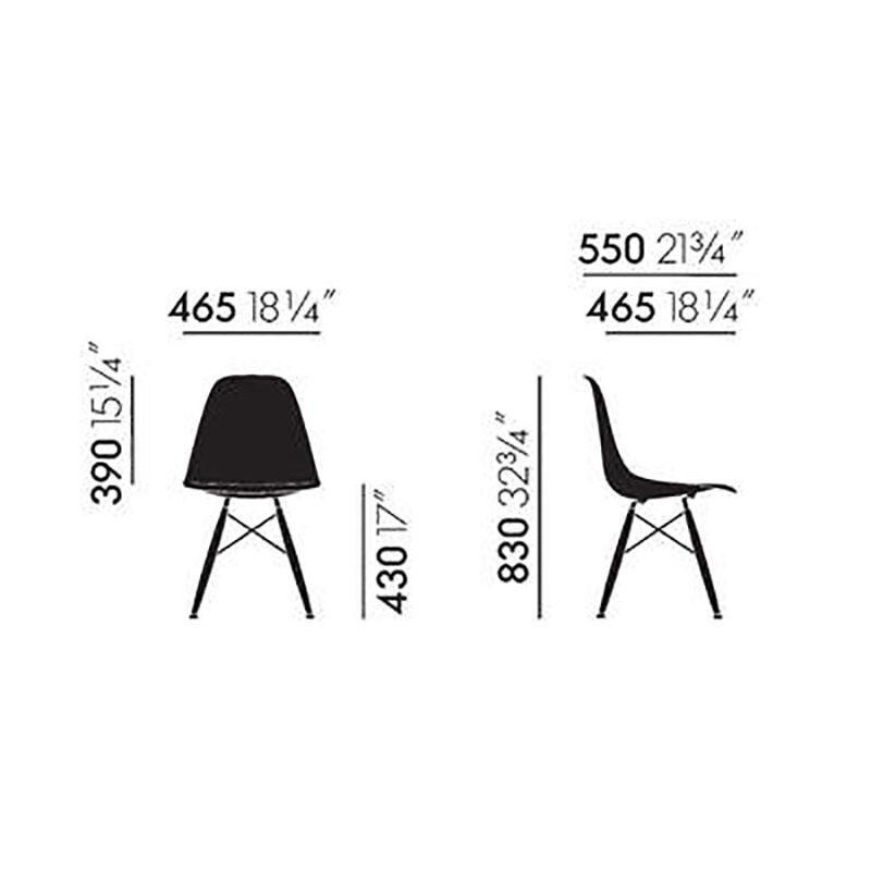 Eames Fiberglass Side Chair DSW Ash Base