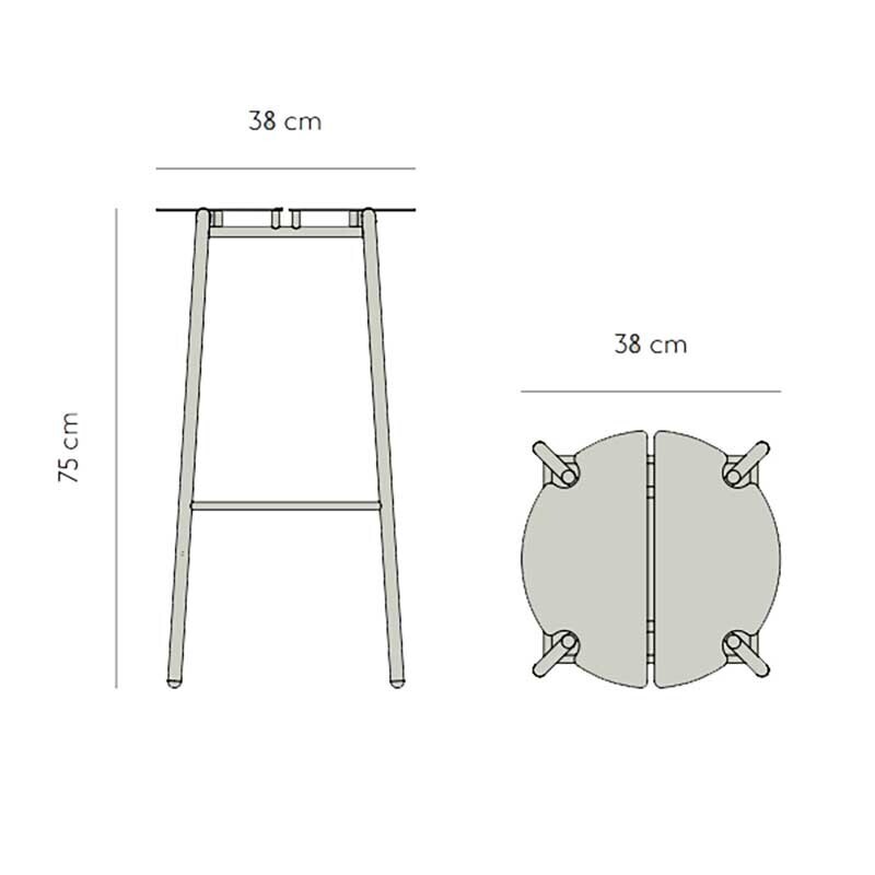 Novo Outdoor Bar Stool H 75cm