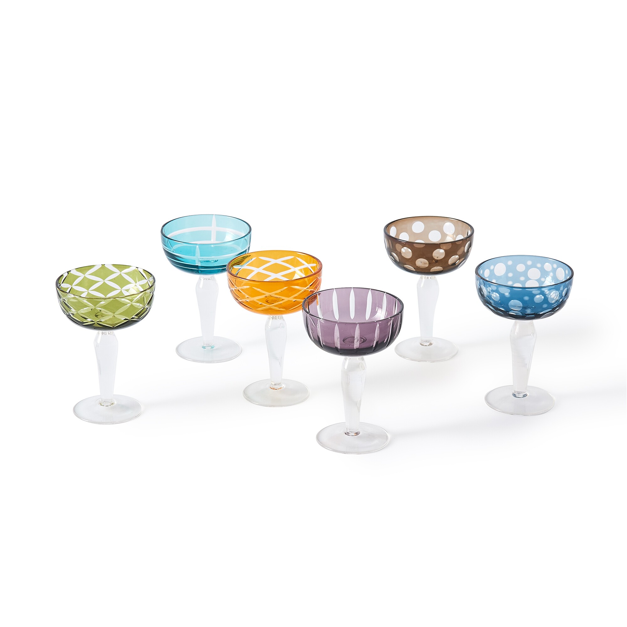 Cuttings Champagne Glass Set of 6 H 14,5cm