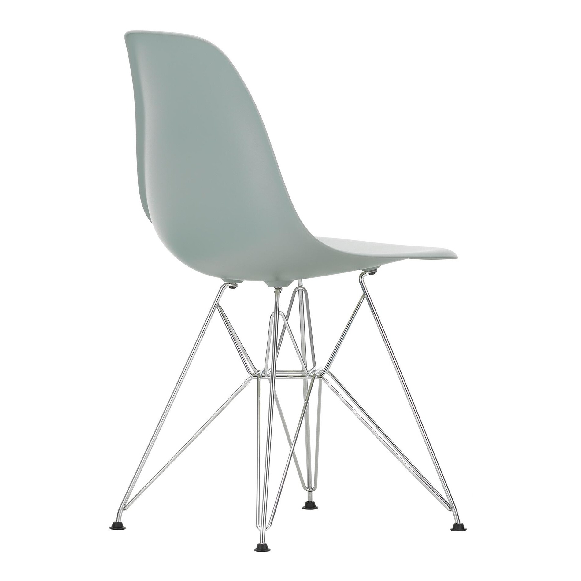 Eames Plastic Side Chair DSR RE Chromed Base