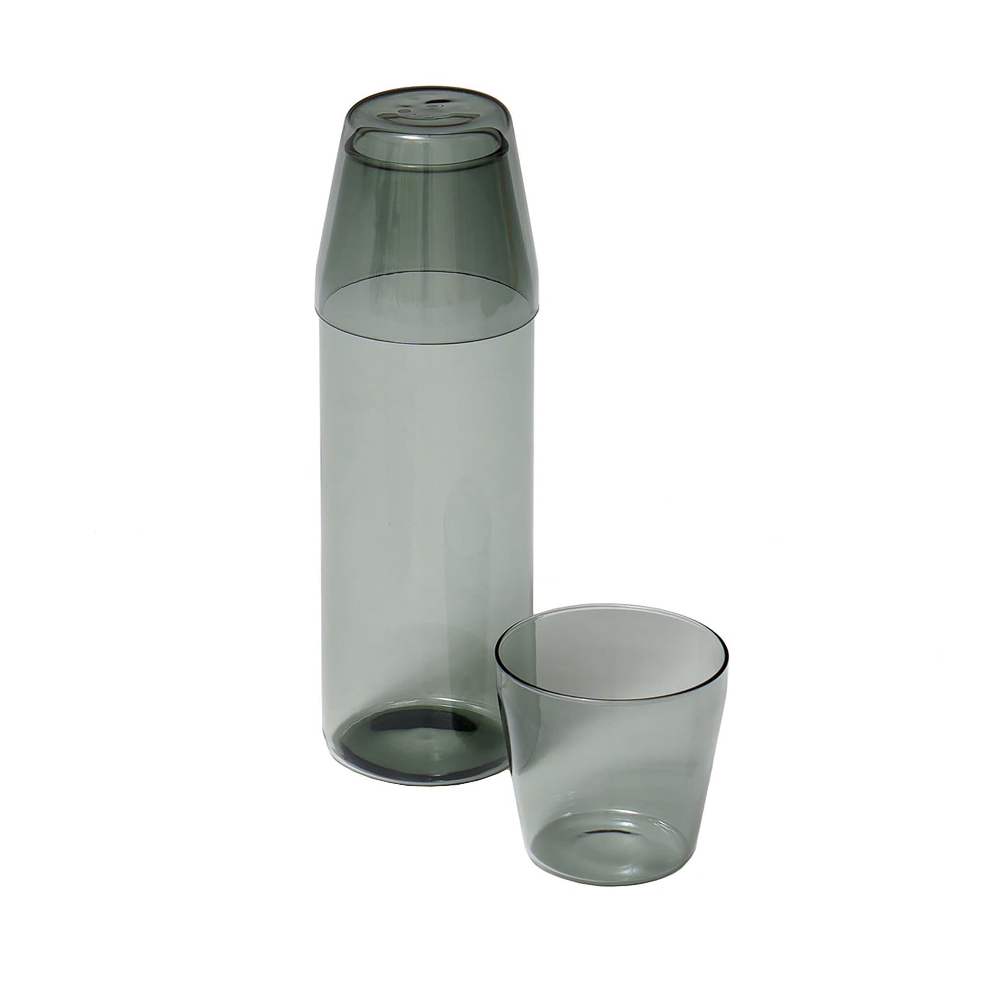 Milk Drinking Glass Set of 2 with Caraffe
