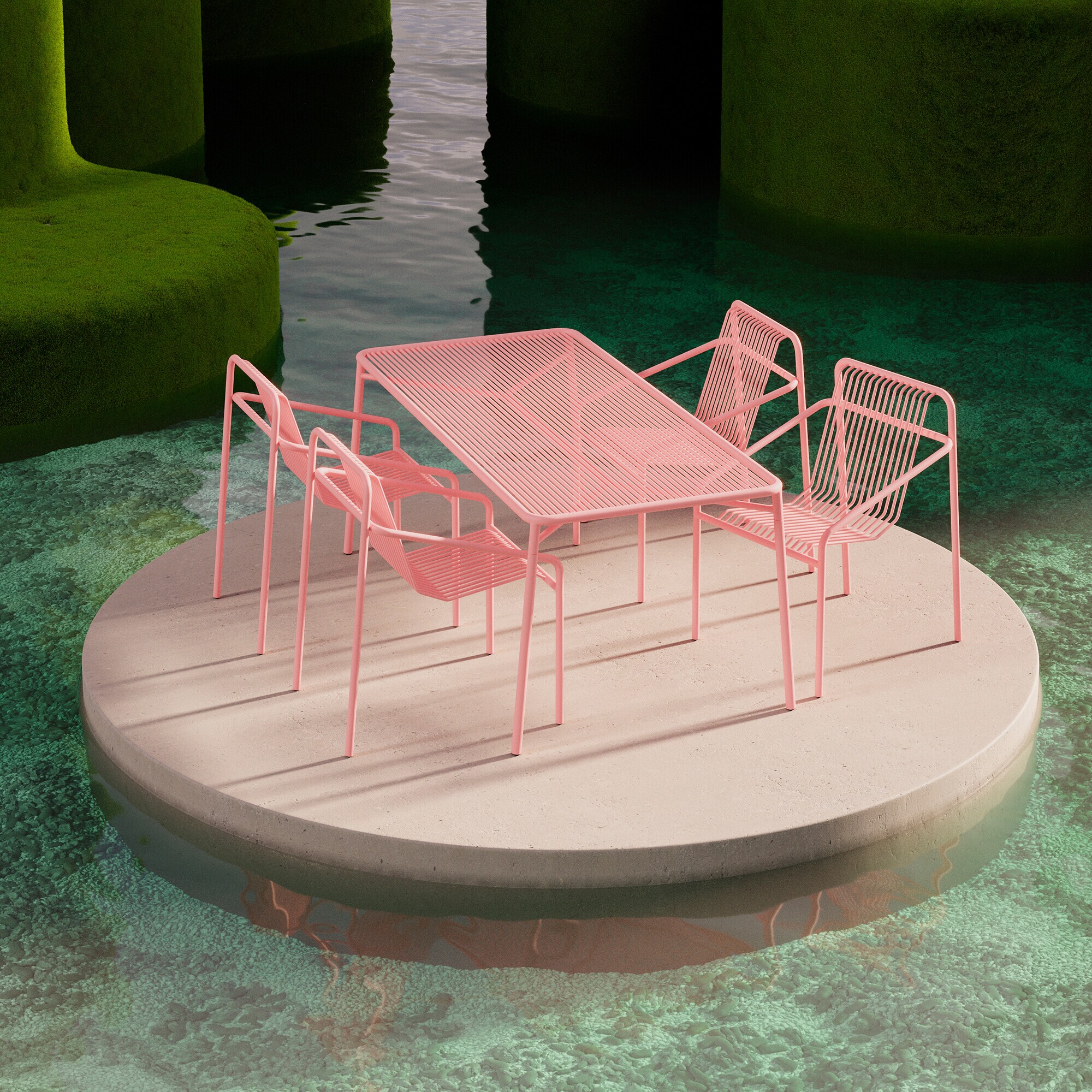 Ivy Garden Set Table 170 cm + 4 Armchairs