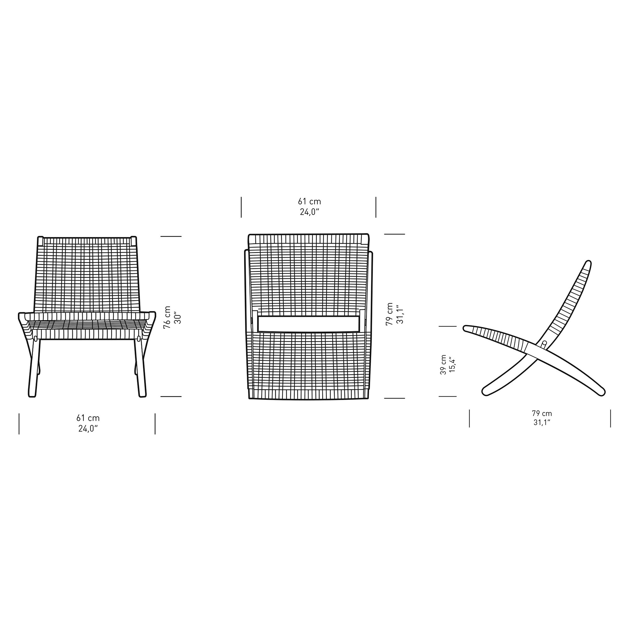 MG501 Outdoor Cuba Chair Foldable
