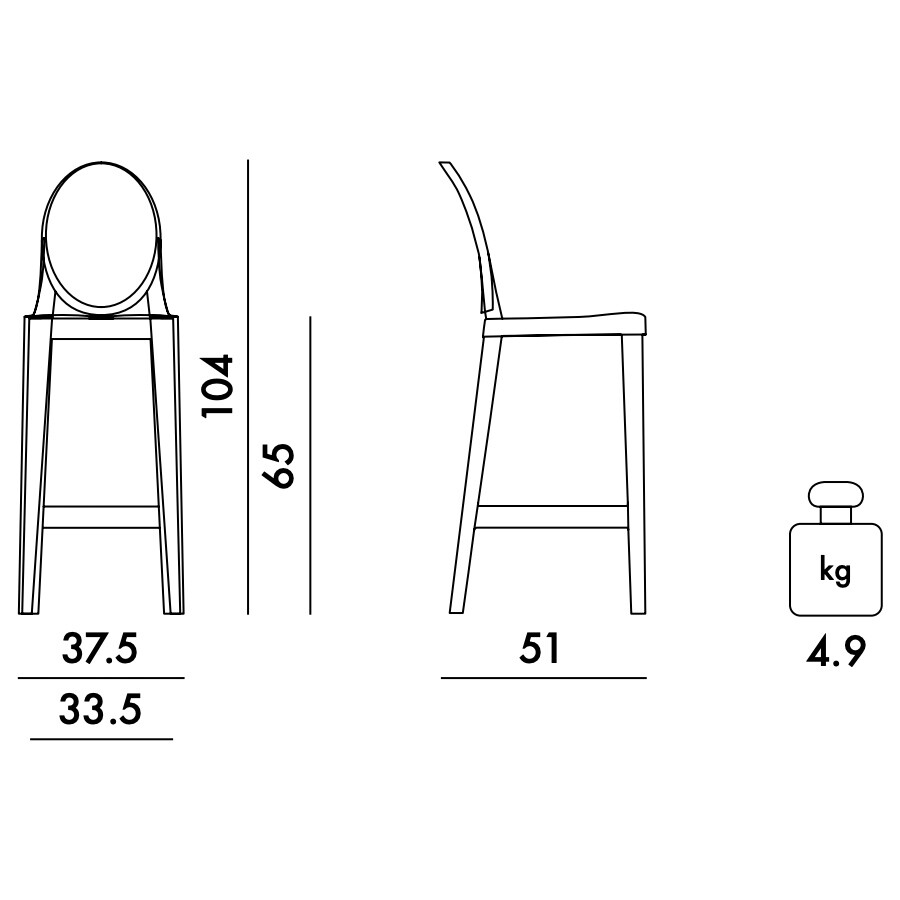 One More Bar Stool 65cm