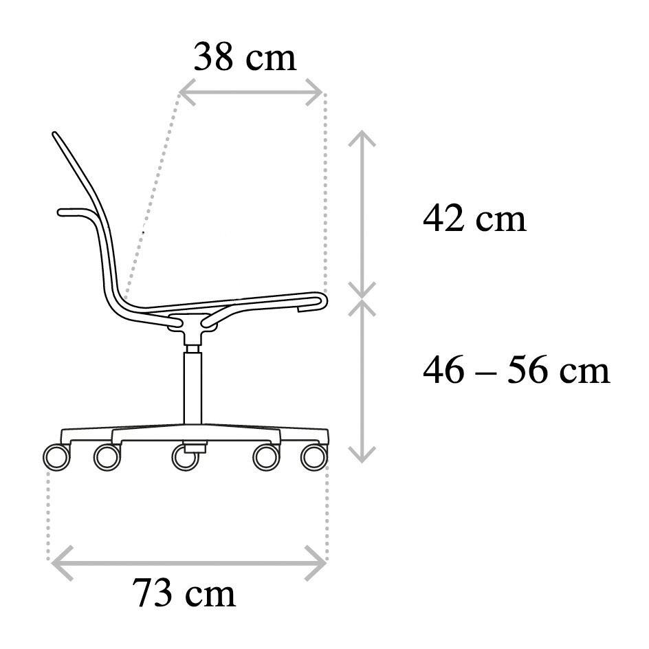 D1 Office Chair with Roller Frame