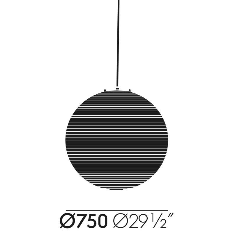 Akari A Suspension Lamp Round