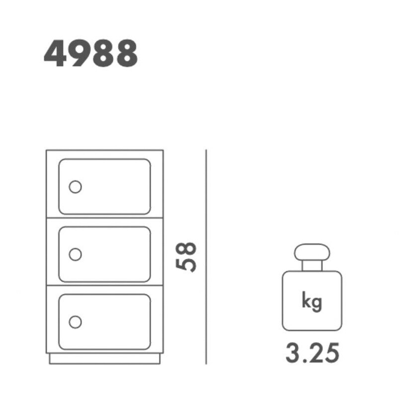 Componibili 3 Container matt