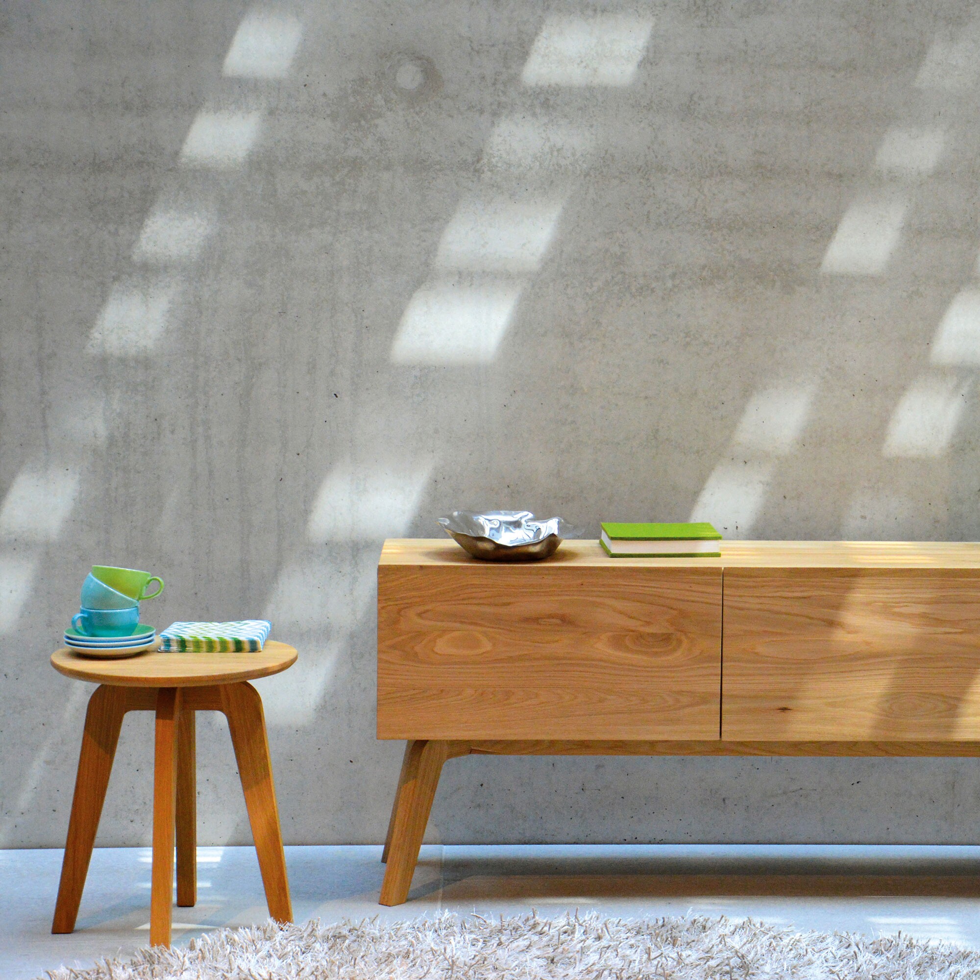 Dweller Solid Wood Side Table Ø50cm