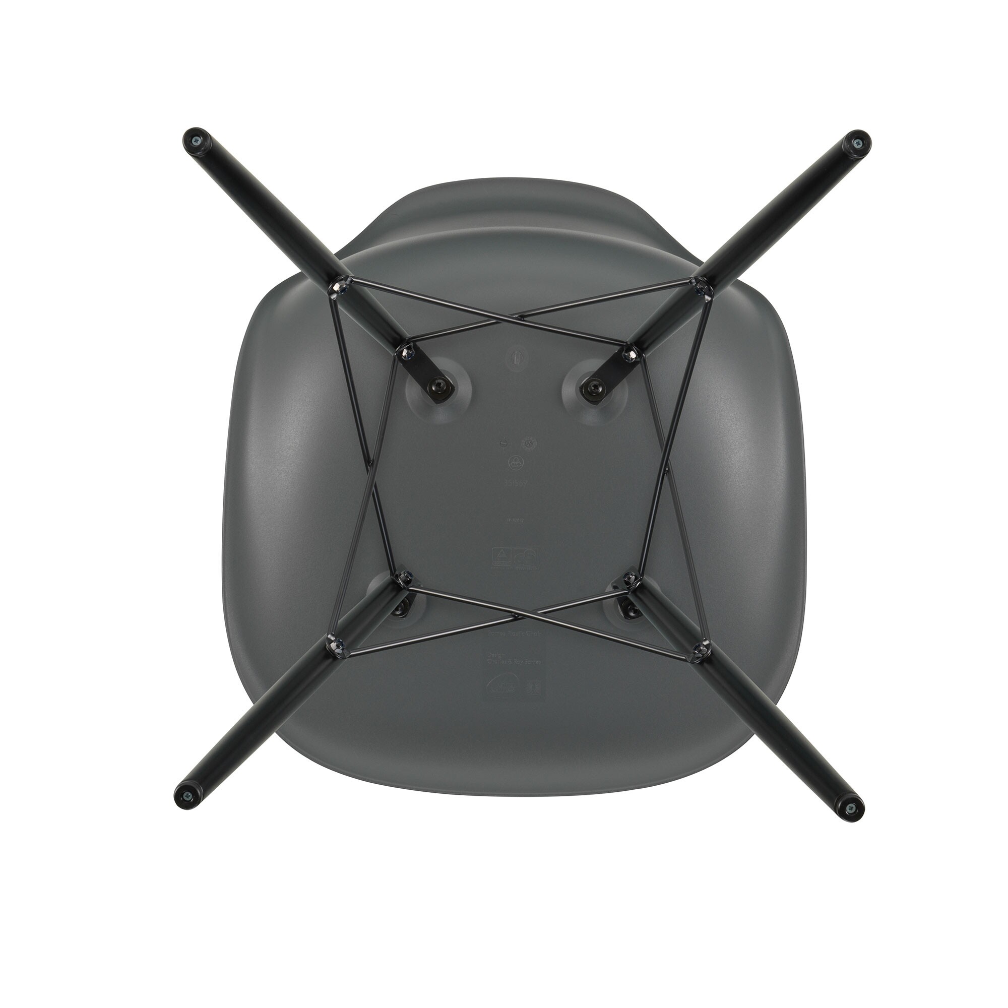 Eames Plastic Side Chair DSW RE Black Maple Base