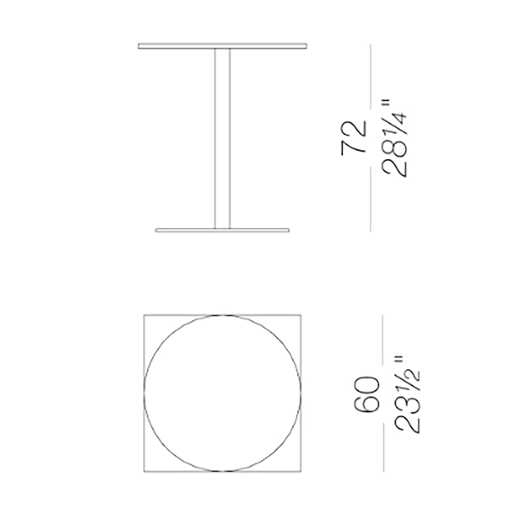 Brio Bistro Table Frame White H72cm
