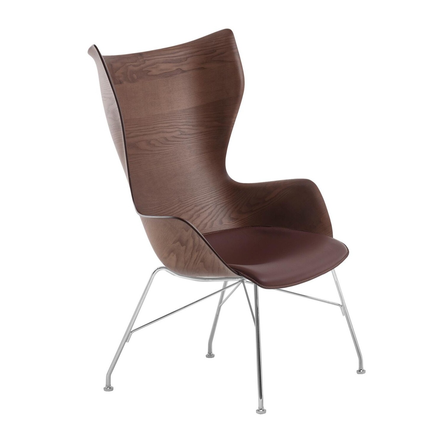 K/Wood Armchair Leather