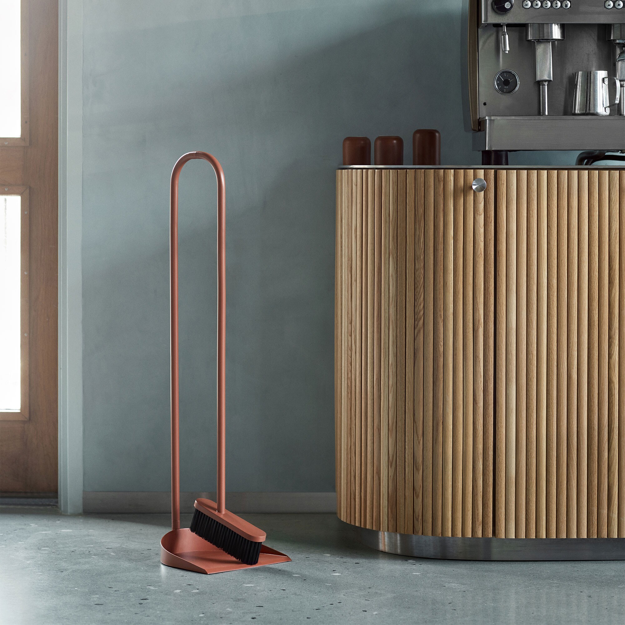 Cane Broom with dustpan