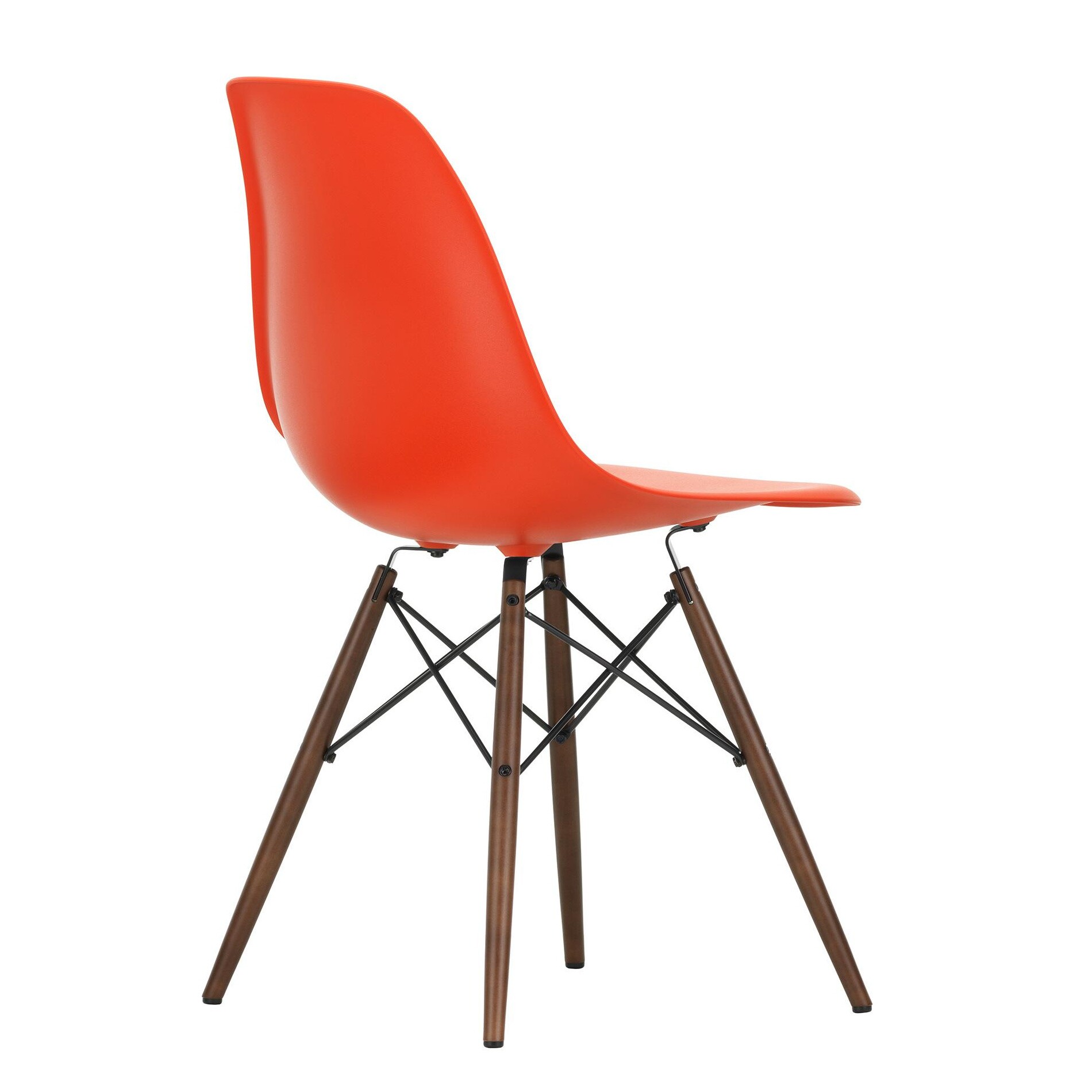 Eames Plastic Side Chair DSW RE Dark Maple Base