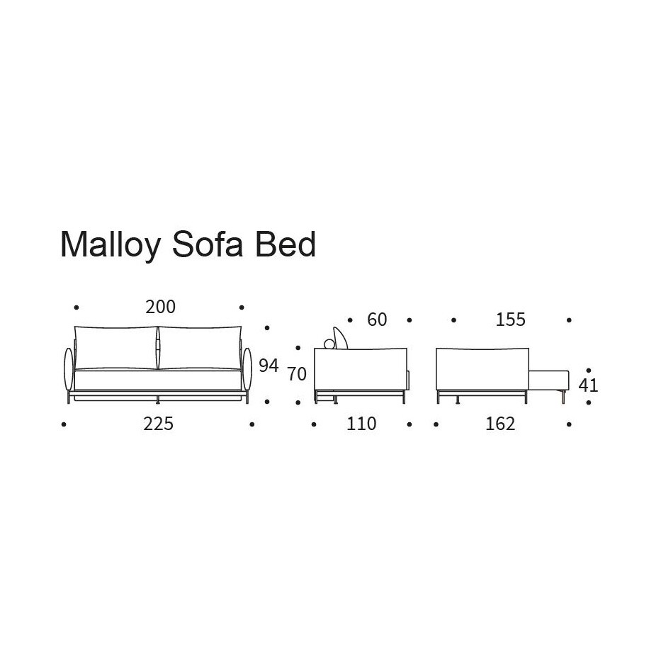 Malloy Sofa Bed 225x110cm