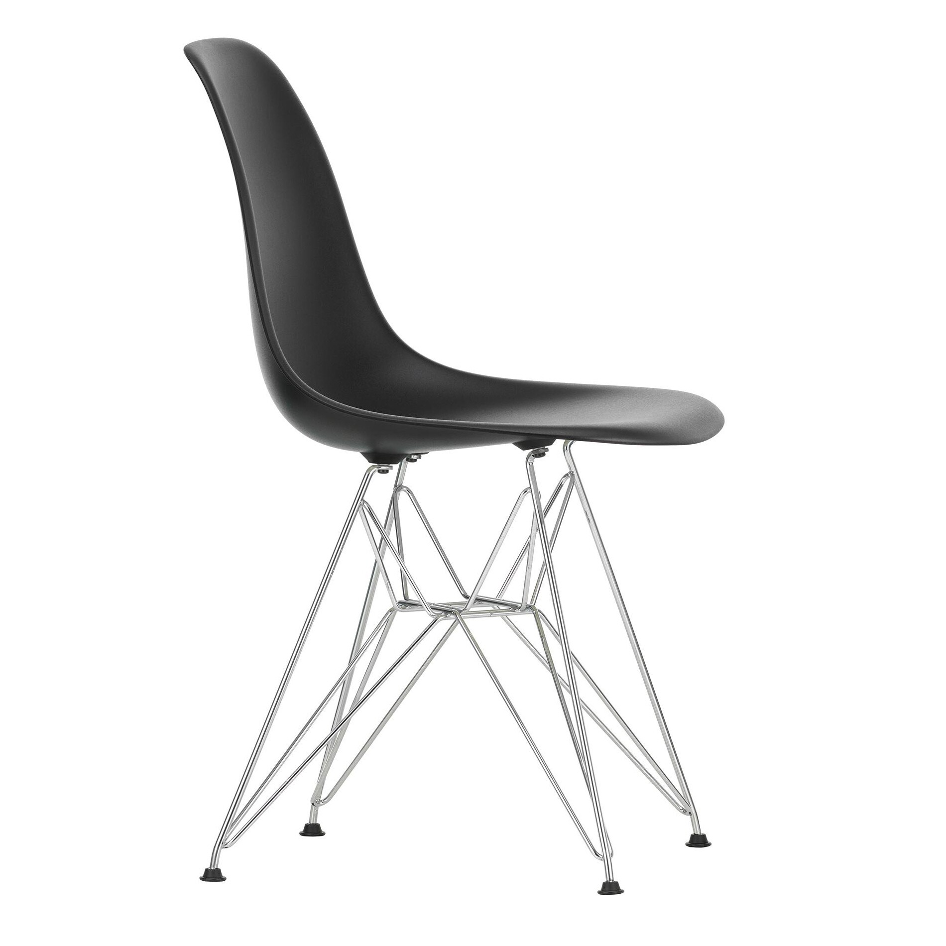 Eames Plastic Side Chair DSR RE Chromed Base