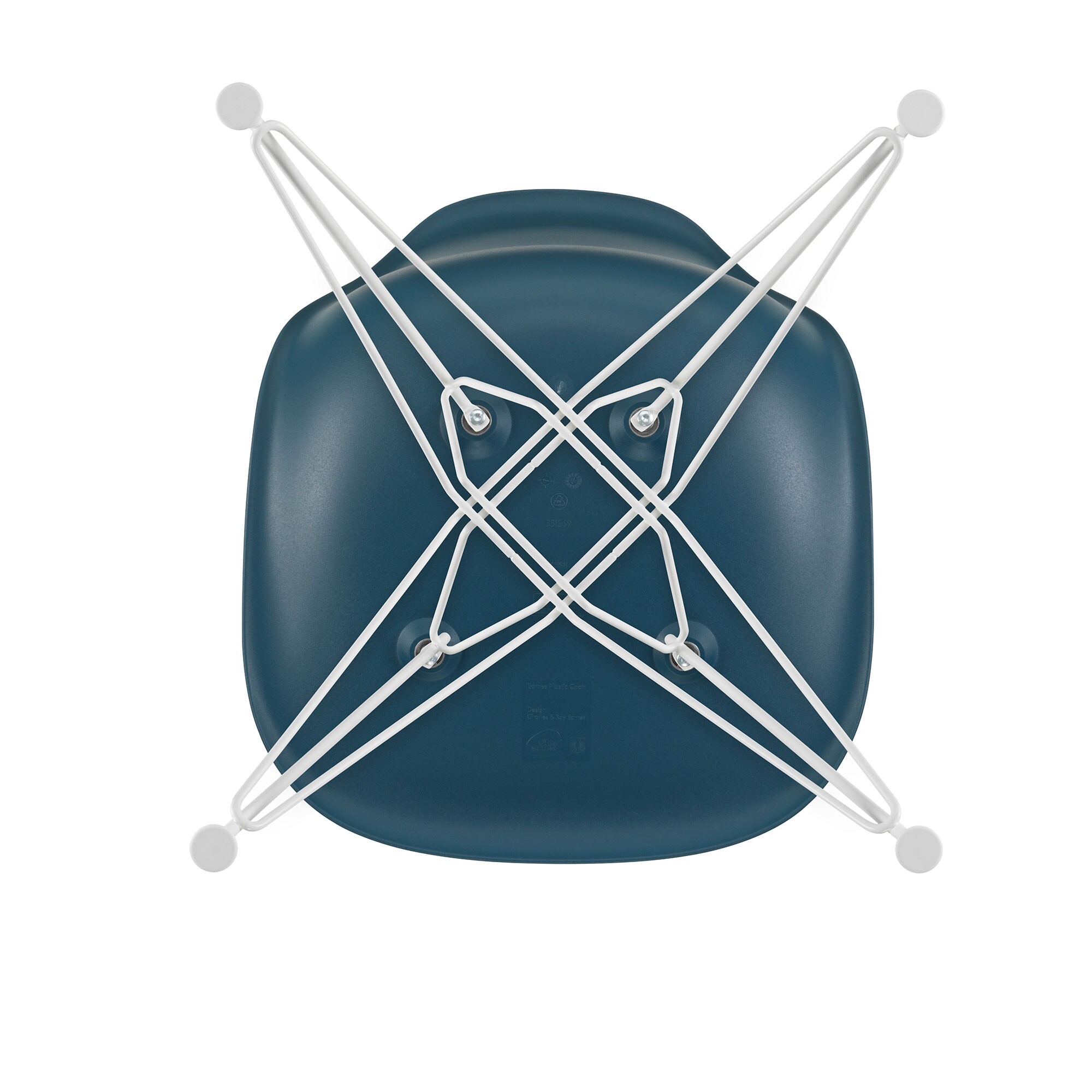 Eames Plastic Side Chair DSR RE White Base