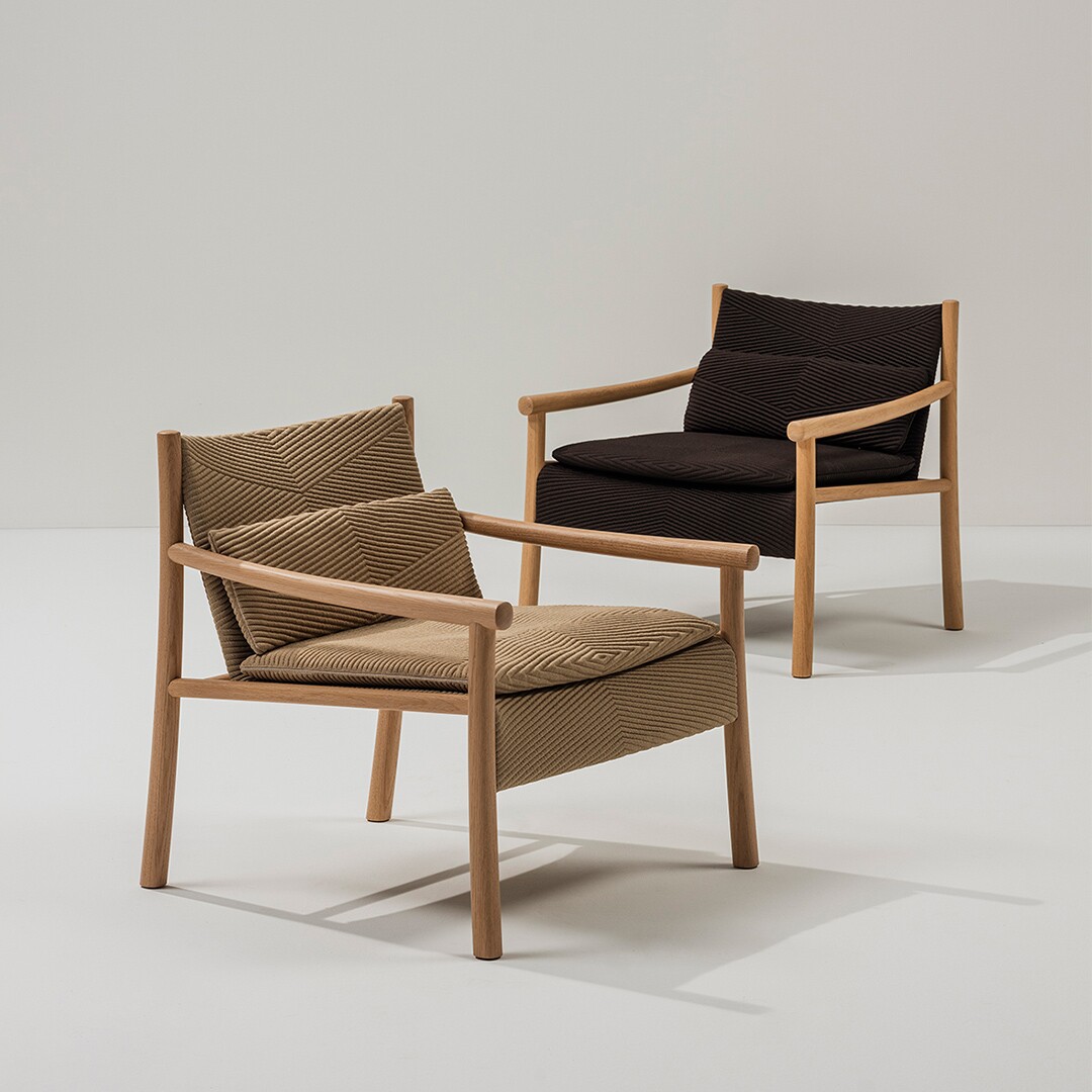 KATA Lounge Chair incl. Cushions Frame Oak