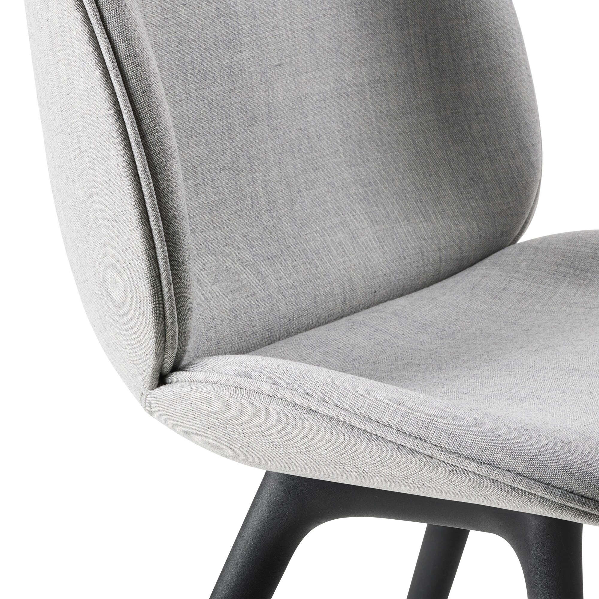 Beetle Dining Chair Full Upholstered Base Plastic