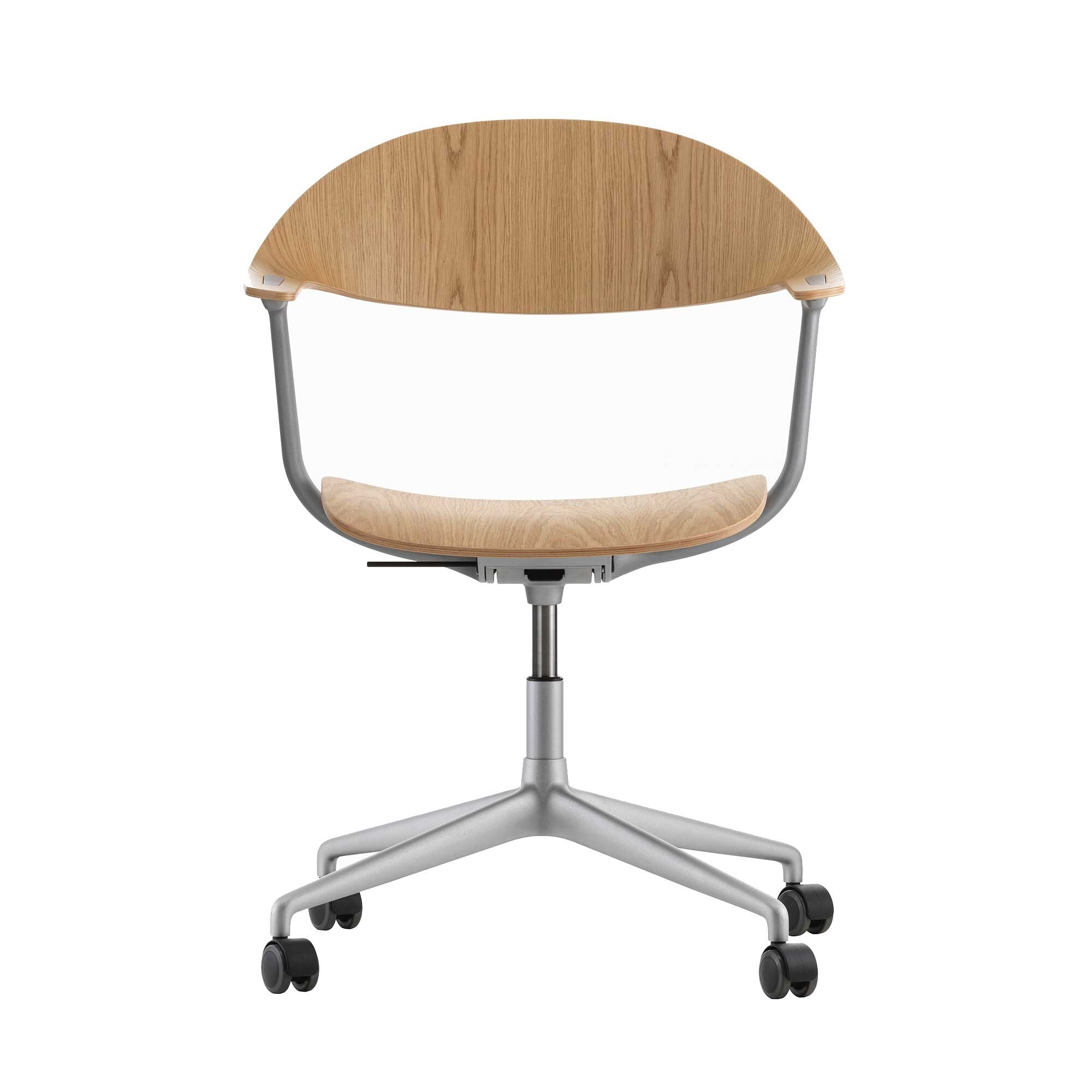 Mynt Office Chair Oak Aluminium Base
