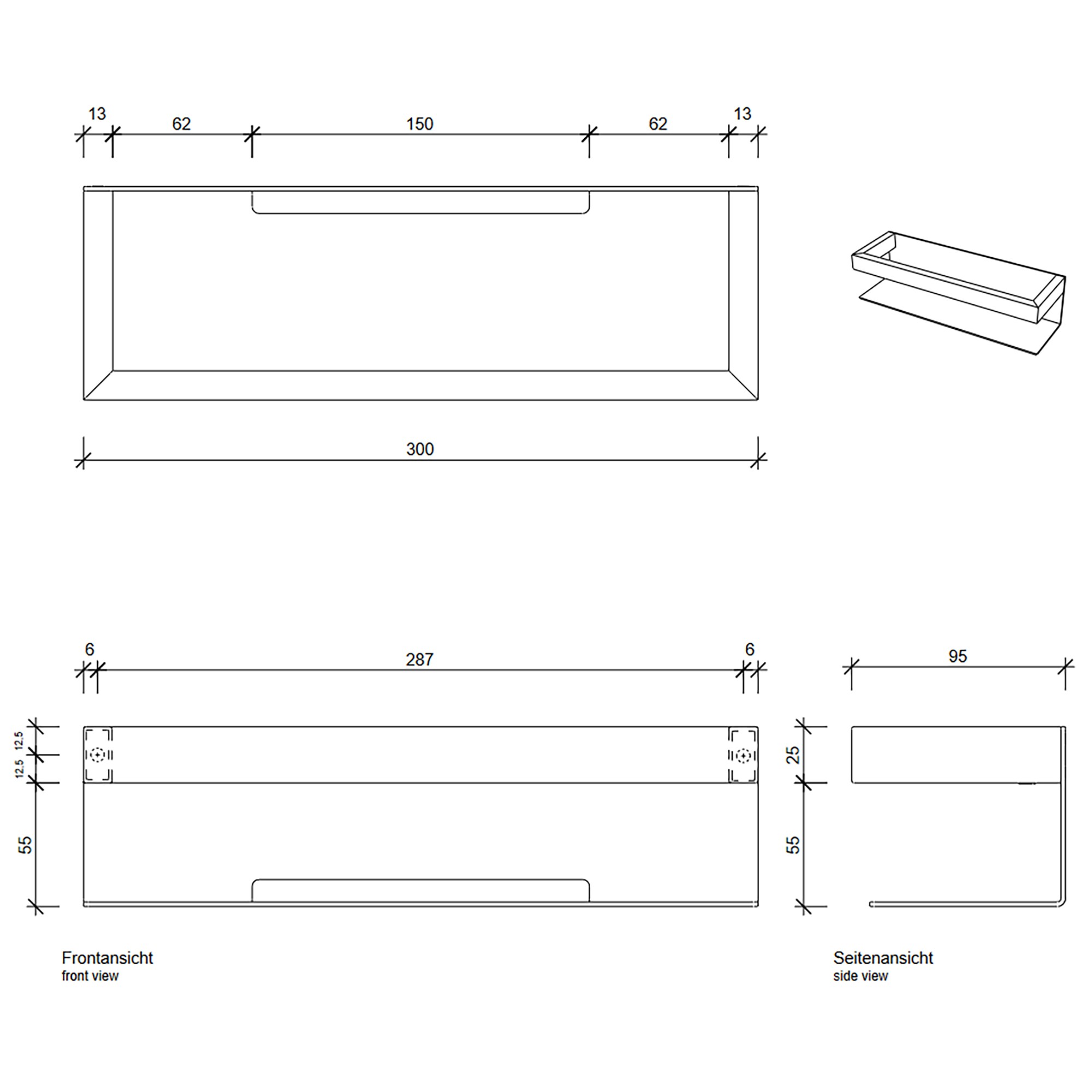 Contract 30 Shower Shelf