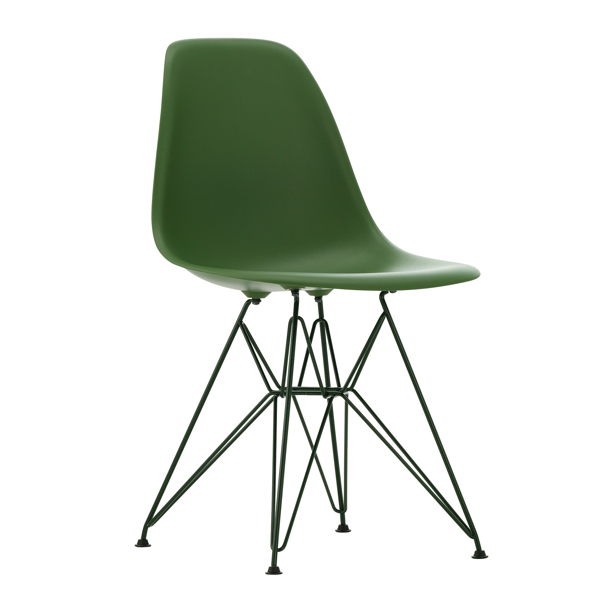 Eames Plastic Side Chair DSR RE Dark Green Base
