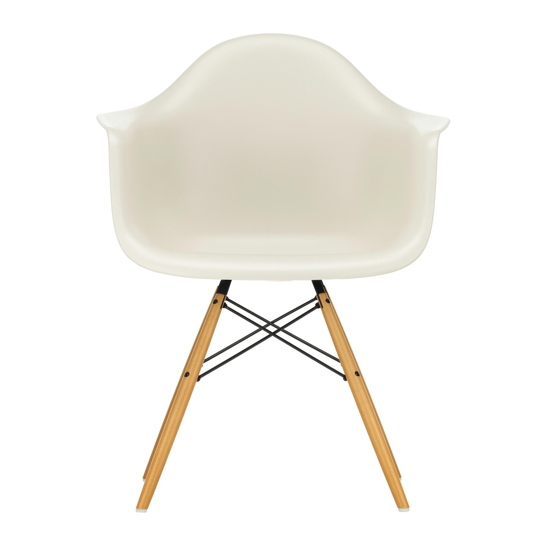 Eames Plastic Armchair DAW RE Golden Maple Base