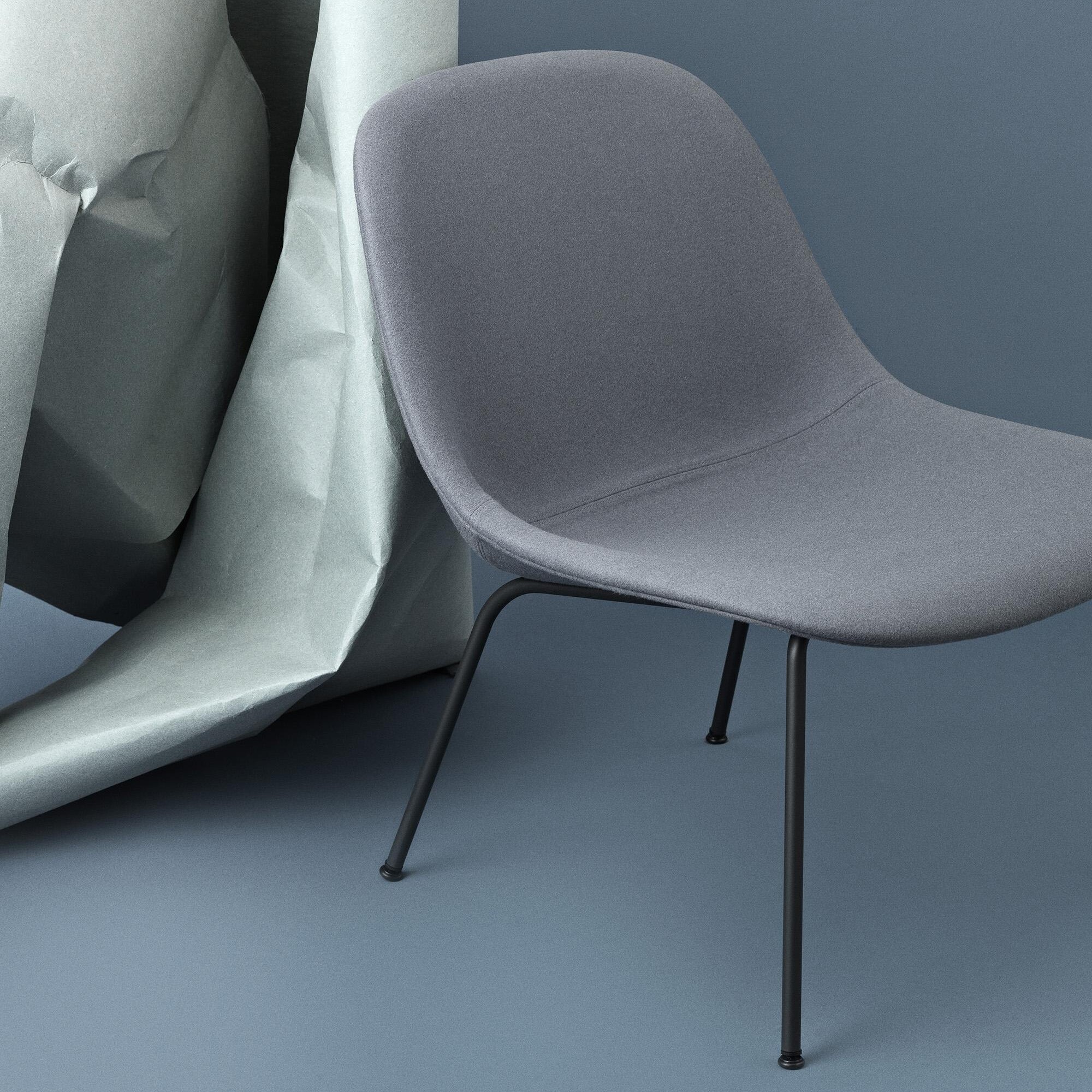 Fiber Lounge Chair Upholstered Steel Base