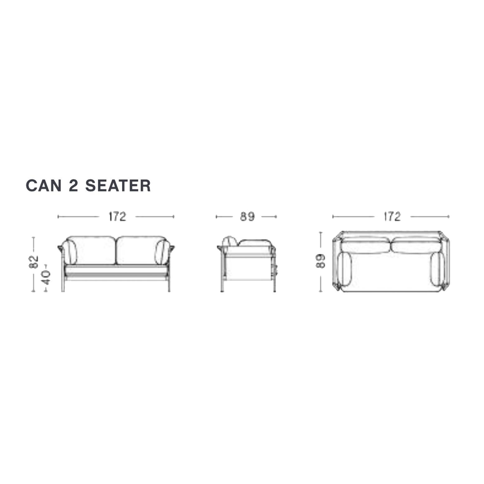 Can 2.0 2-Seater Sofa Frame Steel Black