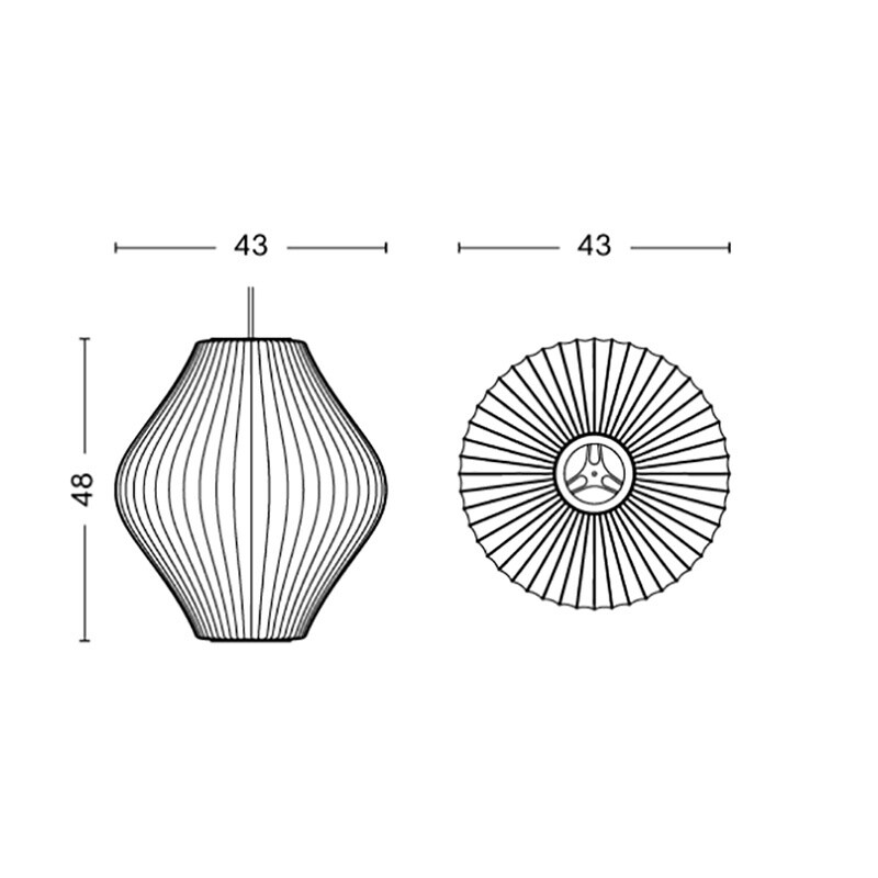 Nelson Pear Bubble Suspension Lamp M