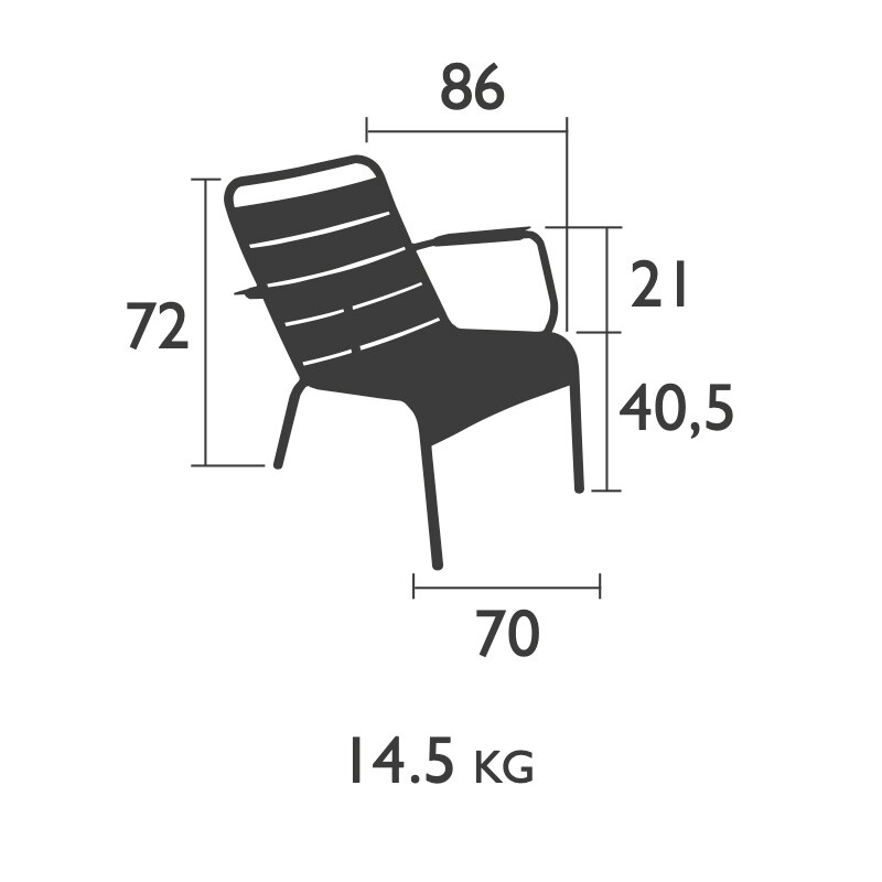 Luxembourg Low Outdoor Armchair