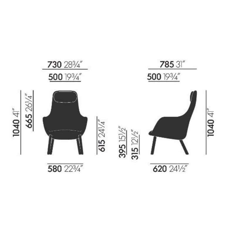 HAL Lounge Lounge Chair & Ottoman Fabric