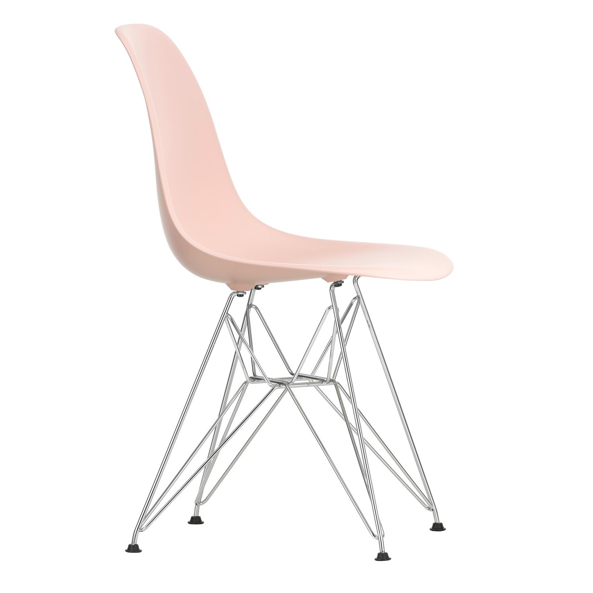 Eames Plastic Side Chair DSR RE Chromed Base
