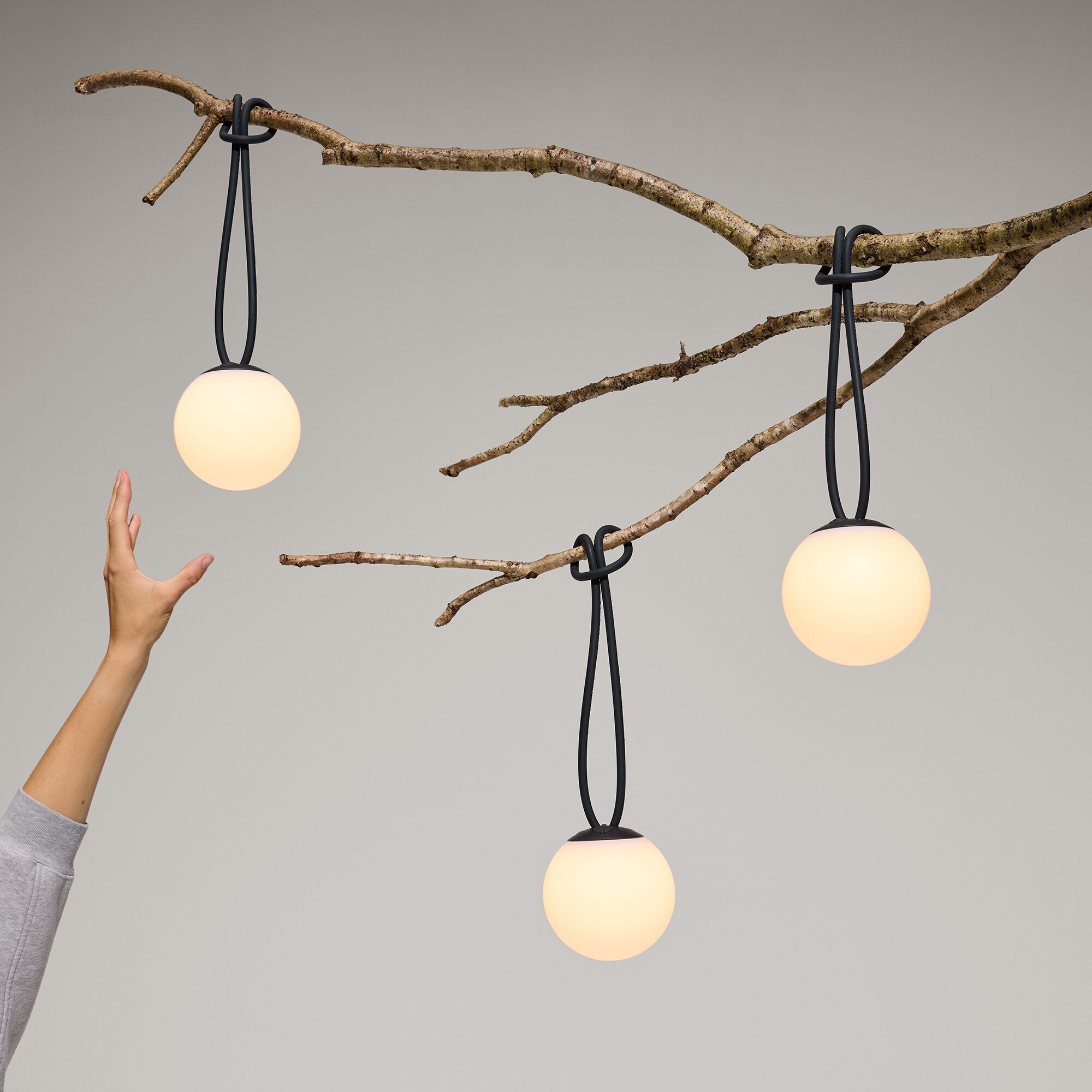 Bolleke Mini LED Hanging Lamp with Battery Set of 3