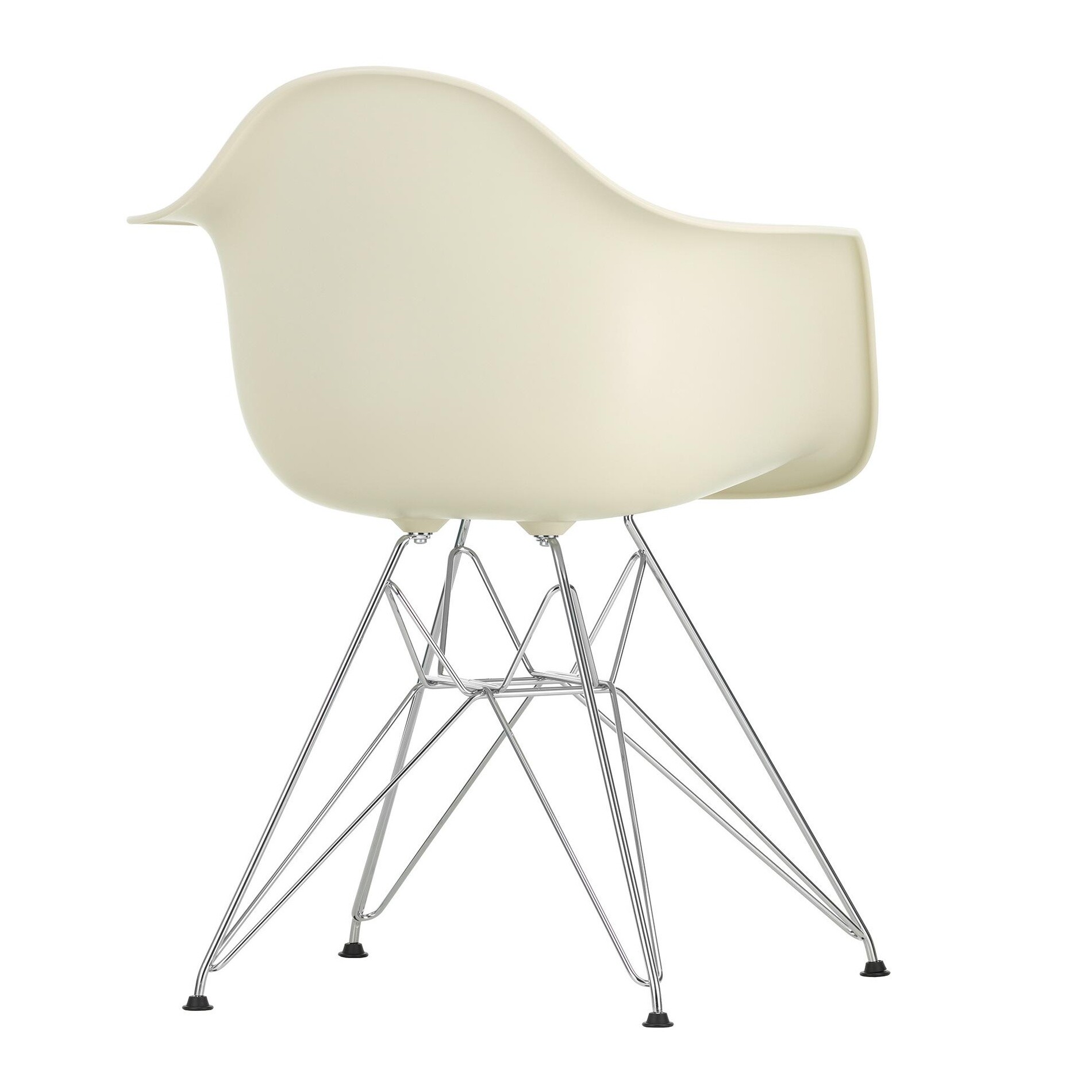 Eames Plastic Armchair DAR RE Chromed Base