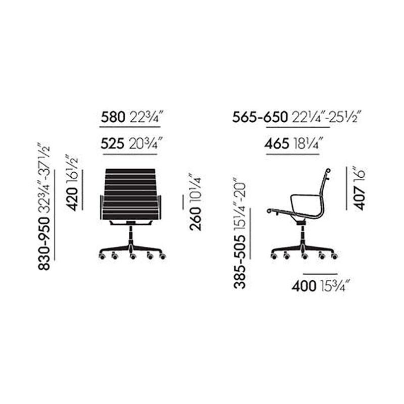 EA 117 Aluminium Chair Black Base