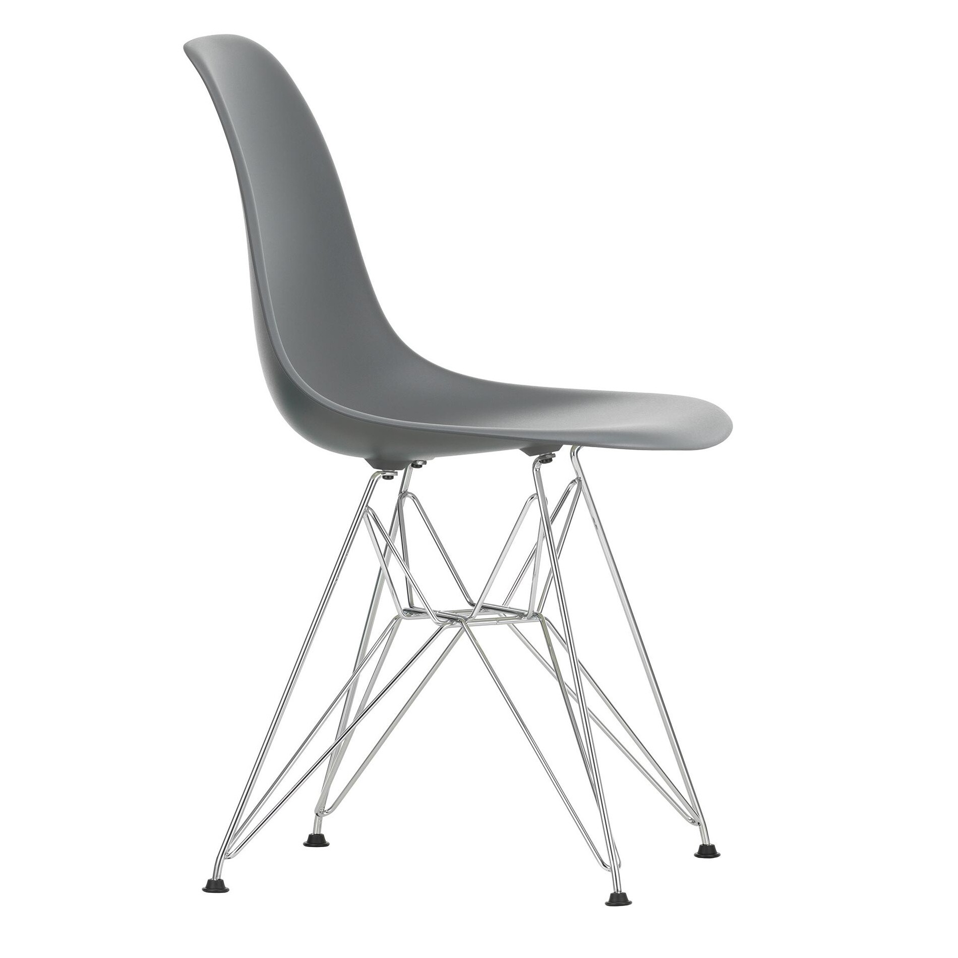 Eames Plastic Side Chair DSR RE Chromed Base