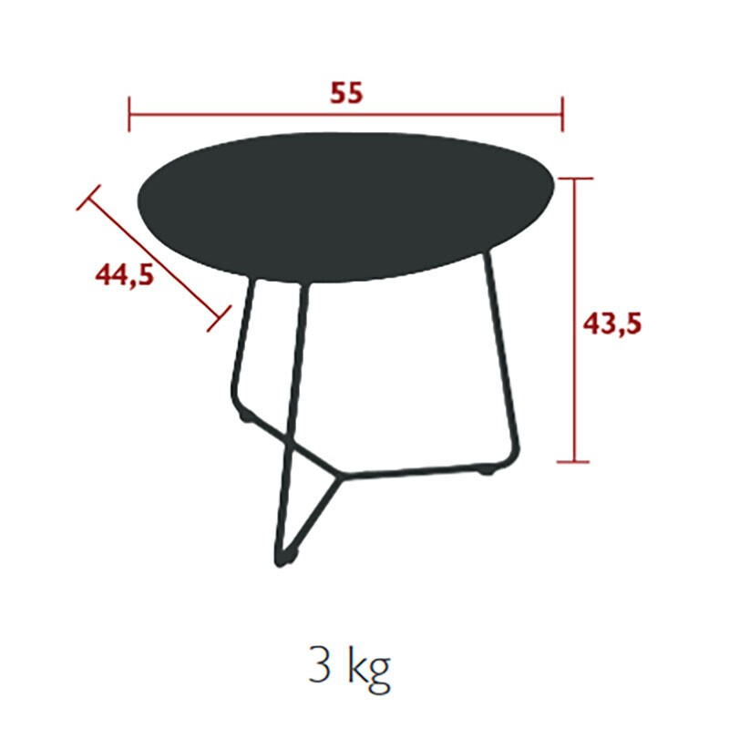 Cocotte Garden Side Table 55x44.5cm