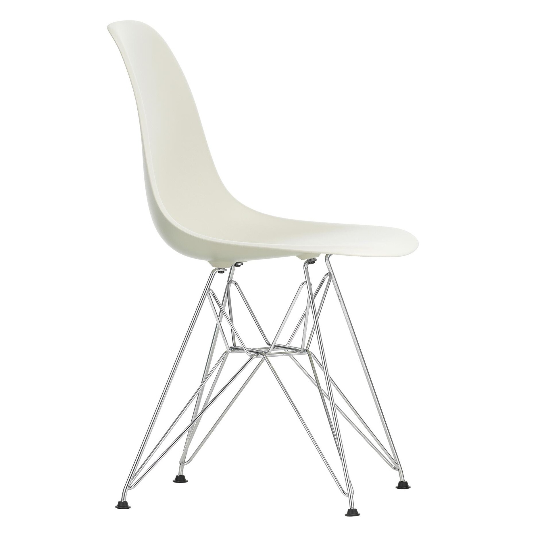 Eames Plastic Side Chair DSR RE Chromed Base
